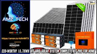 Describing ECOWORTHY 4680Watt 187KWH 48V Off Grid Solar System Complete Kit Pro for Home Amazon [upl. by Sialac346]