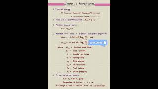 Thermodynamics Formulas Class11th 🔥 [upl. by Suraved]