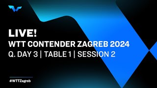 LIVE  T1  Qualifying Day 3  WTT Contender Zagreb 2024  Session 2 [upl. by Eugeniusz]