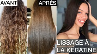 DIY LISSAGE À LA KÉRATINE Étape Par Étape à la Maison  Très Facile [upl. by Liberati]