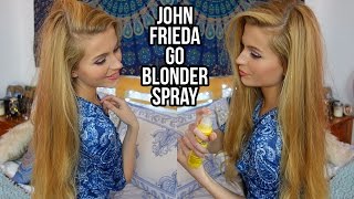 John Frieda Go Blonder Lighting Spray on Brown hair Review  Ellesse [upl. by Zetram]