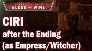 The Witcher 3 Blood and Wine  CIRIs after the ending behavior at Geralts vineyard [upl. by Intirb]