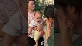 Baby is angry with Mommy friend over kissess 😘😘😘 [upl. by Euh]