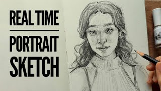 Real time portrait sketch for beginners [upl. by Nwahsad]