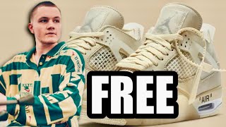 Giving Away FREE OffWhite Jordan 4s [upl. by Nylecsoj]