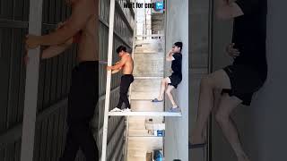 Spacial illusion of end 🔚🔚 shorts motivation parkour martialarts kungfu real trick video [upl. by Bannerman]