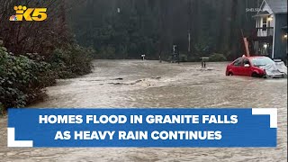 Granite Falls homes flood during heavy rainfall [upl. by Anirret615]