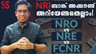 What is NRO NRE amp FCNR Accounts Everything you need to know about NRI Bank Accounts Malayalam [upl. by Ilera]