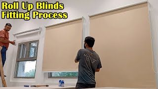 How to Fit Rollup Blinds Double Bracket I Roller Blinds Installation in Dow Hospital Karachi MobZee [upl. by Khano]