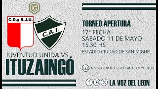 Juventud Unida vs ITUZAINGÓ EN VIVO  17° FECHA Primera C Torneo Apertura 2024 [upl. by Olecram]