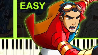 GENERATOR REX THEME  EASY Piano Tutorial [upl. by Burrill]