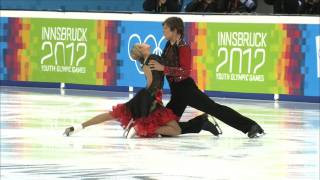 Anna Yanovskaya and Sergey Mozgov triumphant for Russia  Innsbruck 2012 Ice Dance [upl. by Simone406]