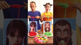 Wednesday VS Skibiditoilet Noodles Eating Challenge So Magical Thử Thách Cuộn Len Nhanh [upl. by Loginov]