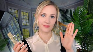 ✂️ Sleepinducing Haircut and Curling 💇🏼‍♀️ ASMR  Soft Spoken into Whisper [upl. by Garlinda]