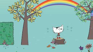 Rainbow  Wussywat the Clumsy Cat  Funny Cartoons for Younger Kids [upl. by Piwowar]