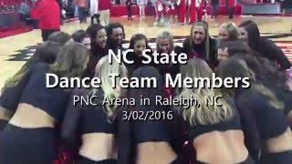 NC State dance team wraps up last home game of 201516 basketball season [upl. by Brear]