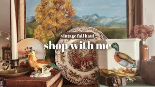 FALL ANTIQUE SHOP WITH ME in California  New COZY fall decor haul [upl. by Aiahc]