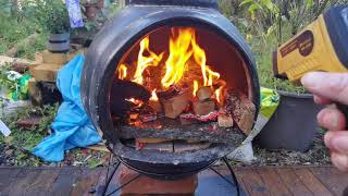 Pizza in a Chiminea on a granite slab [upl. by Licna545]