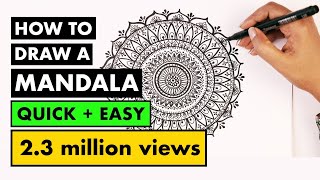 how to draw MANDALA ART for beginners  Vijayta Sharma [upl. by Tufts544]