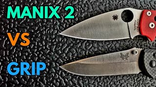 Spyderco Manix 2 VS Benchmade Griptilian  Battle of the Ambidextrous Locks [upl. by Mazman]