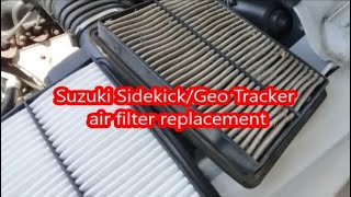 Daily Driving a old vintage retro car parts availability in 2024  Geo Tracker air filter change [upl. by Nicodemus65]