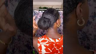 ✨LOW SLEEK BUN natural hair✨ [upl. by Alleram]