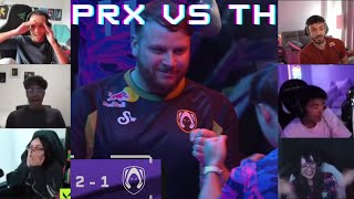 StreamersPros Reacts to PRX vs TH ABSOLUTE CINEMA Moments [upl. by Aciruam223]