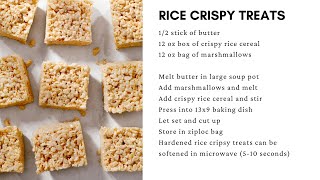 Rice Crispy Treats [upl. by Jacy]