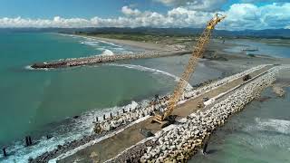 Opotiki Harbour entrance final stages [upl. by Rabbi]