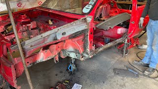 fiesta rs turbo restoration pt3 welding new sills on and fixing the rotten floor [upl. by Animlehliw]