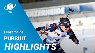 World Cup 2324 Lenzerheide Women Pursuit Highlights [upl. by Eceinart]