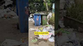 MAN vs DUSTBIN 🤨  shorts  Rahul Sinha  Thethar Puns [upl. by Blain]