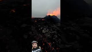 Drone VS Volcano volcanic volcano lava fire earth nature youtubeshorts viralvideo trending [upl. by Acired]