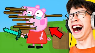 Peppa Pig VS Minecraft Funny Animation [upl. by Thain]