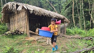 The bamboo house collapsed boy khai lived as a wanderer got a new haircut and slept in the forest [upl. by Ahcas]