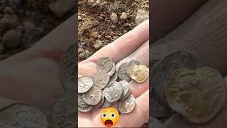 🪙Gold coins hidden in stone🪙goldcoins foryou ytshorts [upl. by Lebasy]