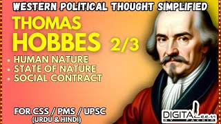 Thomas Hobbes 2 Human Nature  State of Nature  Social Contract  Western Political Thought CSS [upl. by Sayce500]