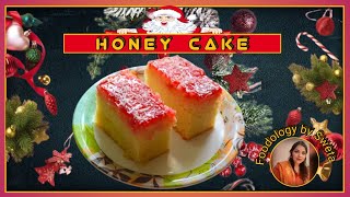 Eggless Honey Cake  Indian Bakery Style Honey Cake Honey Cake Recipe [upl. by Enyrehtak]