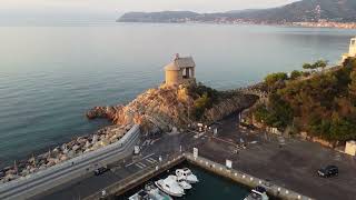 Aerial footage of Alassio SV Italy  102022  Filmato aereo di Alassio con Drone [upl. by Yhtnomit471]