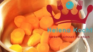 Möhren kochen  Karotten im Topf zubereiten  Anleitung  How to cook carrots [upl. by Arrimat]