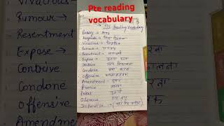 Pte Reading Vocabulary  Reading Vocabulary  Spellings  New words pte vocabulary [upl. by Scrivenor]