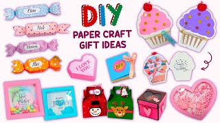 12 DIY PAPER CRAFT GIFT IDEAS  Birthday Gift Card  BFF Photo Album  Handmade Gift Boxes and more [upl. by Inus]