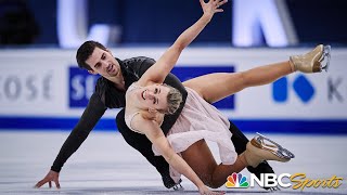 Hubbell amp Donohue keep medal streak alive with ice dance silver at World Championships  NBC Sports [upl. by Kaasi]