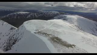 4K Helvellyn via Stiding Edge drone flight 250216 [upl. by Atiuqan761]