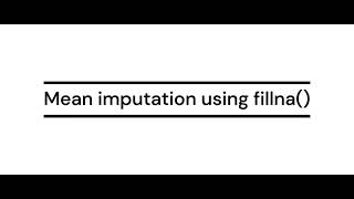 Imputing missing values with the categorical mean [upl. by Wayolle]