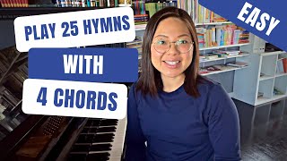 Play 25 Hymns with 4 Chords how to play piano hymn for complete beginners [upl. by Anneliese342]