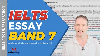 IELTS Essay 7band with analysis and rewrite to band 9 [upl. by Tamer]