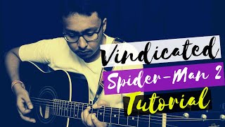 Vindicated Dashboard Confessionals guitar lesson  Tutorial  Spider Man 2 [upl. by Ayot]