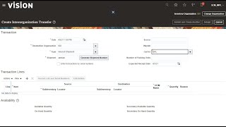 How to run InterOrganization Transfer Transaction in Oracle Fusion Inventory Mgt Cloud On Rel 21A [upl. by Elatsyrc904]