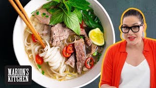 How To Make Vietnamese Beef Pho At Home  Marions Kitchen [upl. by Adarbil]